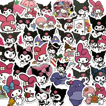 

40/50PCS Kuromi Melody Keroppi Pekkle Gudetama Stickers for Children Letter Diary Scrapbooking Stationery Pegatinas Stickers