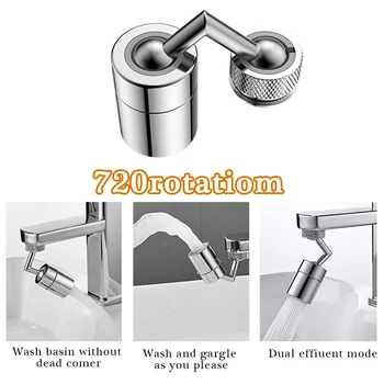 

Universal Anti-splash Kitchen Water Filter Faucet 720 Degrees Filter Faucet Movable Kitchen Bathroom Water Saving Nozzle Sprayer