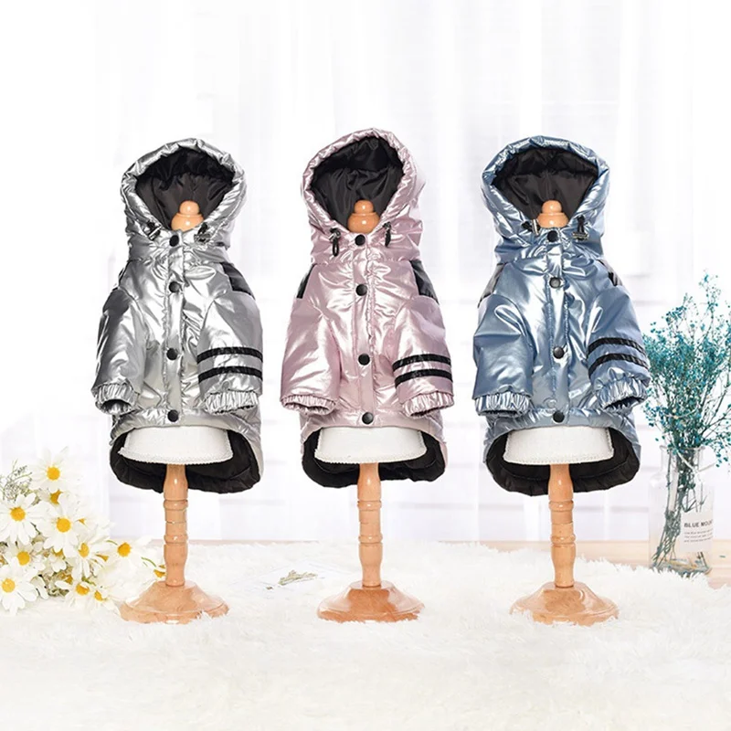 Pet Cat Thicken Warm Coat Hooded Windproof Trench Jacket For Puppy Dogs And Cats Reflective Clothes Outwear