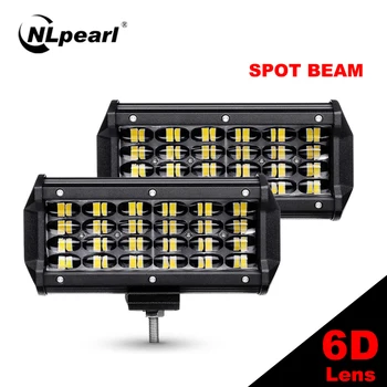 

NLpearl 4" 7" 6D 36W 72W Led Light Bar for Offroad Truck Baot Tractor Atv Spot Beam LED Work Light Bar Car Extrnal Light 12V 24V
