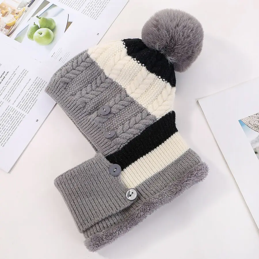 Skullies Beanies, шапка, зимние шапки, женская вязаная шапка, теплая меховая шапка с помпоном для женщин, высокое качество, маска для девочек, Лыжные шапки