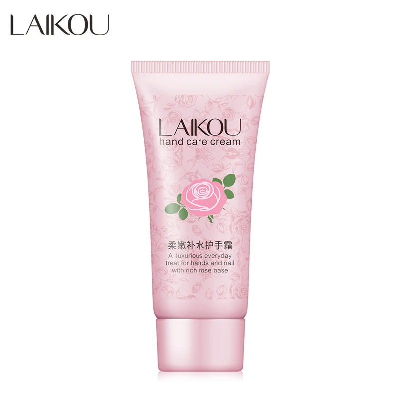 

Laikou Rose Hand Cream Moisturizing Nourishing Anti Chapping Hand Lotion Plant Essence Dry Rough Protect Skin Care 60g