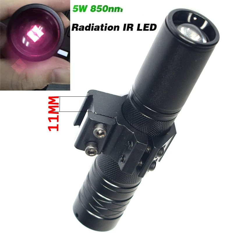 Activefire фонарь ИК ночного видения Flashlgith 5 Вт 850nm светодиодный фонарь с масштабируемым инфракрасным излучением тактический охотничий фонарь+ крепление для ружья