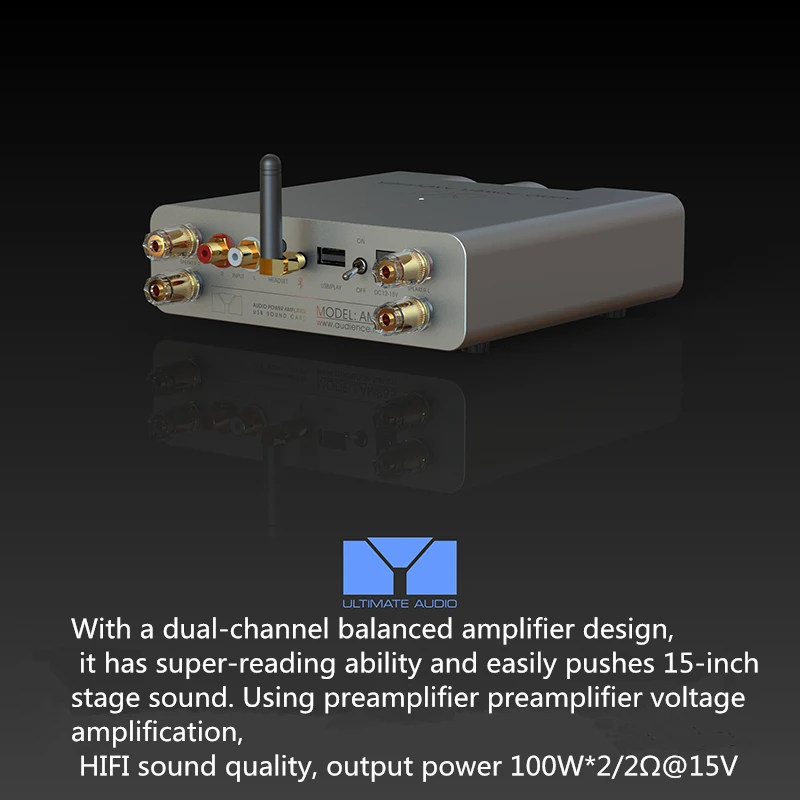 Bluetooth 5,0 стерео усилитель 100 Вт+ 100 Вт USB аудио карта усилитель мощности Hi-Fi Класс D усилители AMP35