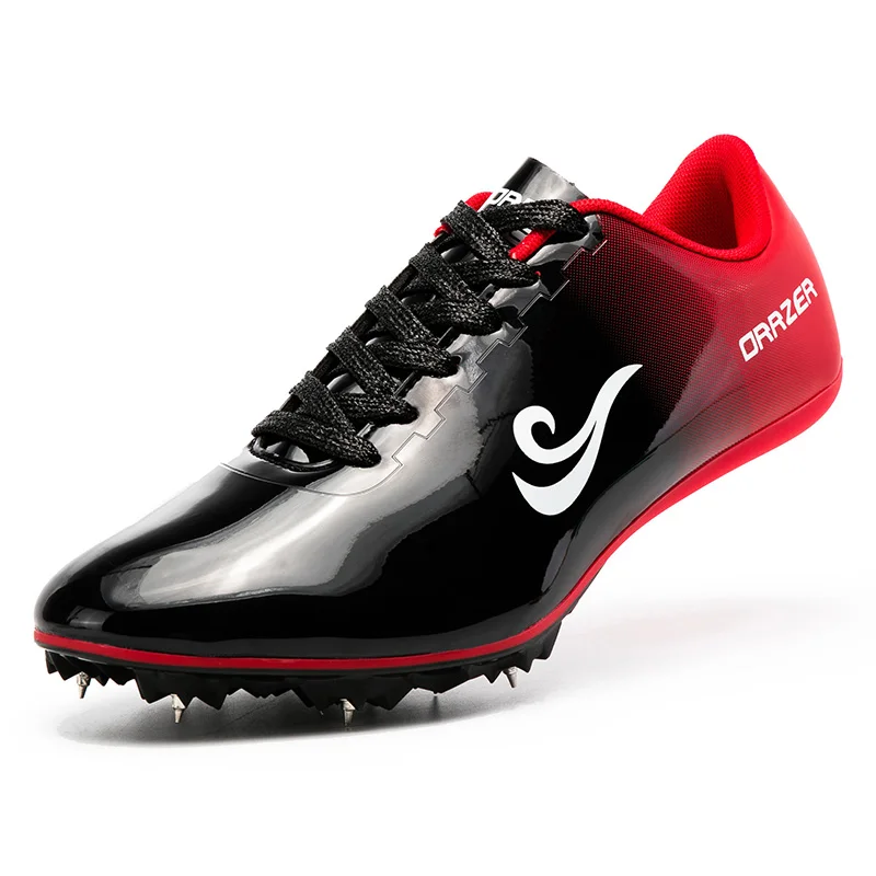 Трекинг Спайк обувь Открытый тренировочный спортивный гоночная обувь для мужчин трек и поле обувь для Прыгунов Мужская Спортивная обувь кроссовки 44 45 - Цвет: Черный