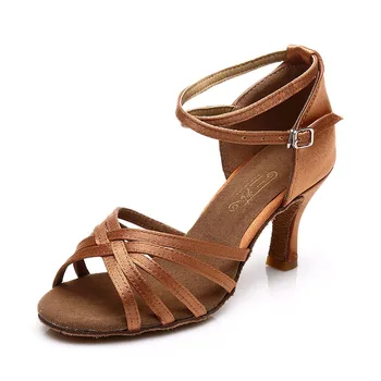 

Sansha Genuine Product Latin Dance Shoes Women's Adult Summer Four Seasons Soft-Sole in High Heels Gymnastic Dance Shoes Cha-cha