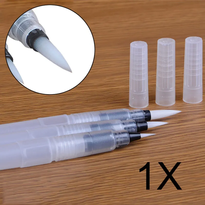 1/3Pcs Refillable Ink Color Pen Water Brush Painting Calligraphy Illustration Pen Office Stationery SNO88 - Цвет: L