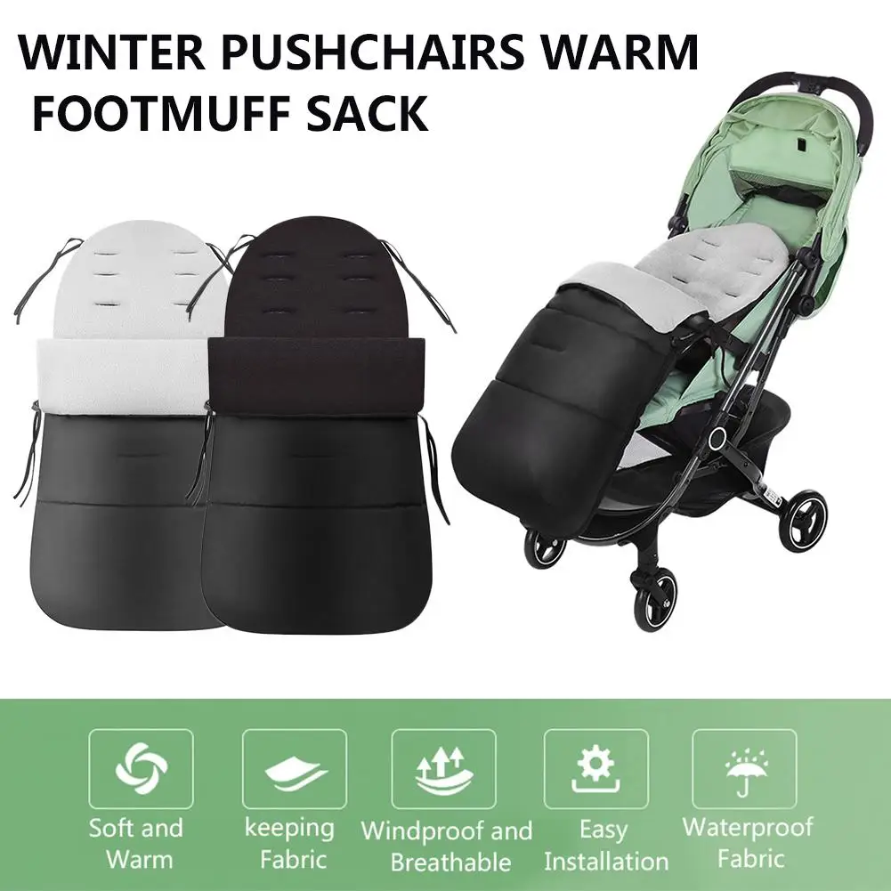 Ткань Оксфорд+ флис чехол для ног в детскую коляску ветрозащитный вниз хлопок теплый спальный мешок для зимы