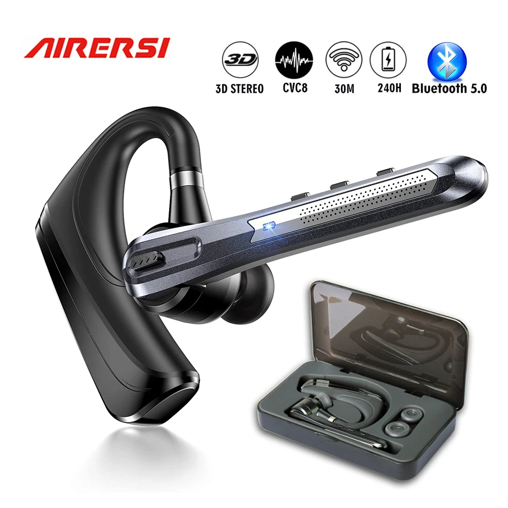 Earphones Stereo Headset Handsfree Office Business Noise Canceling B3 Wireless Bluetooth