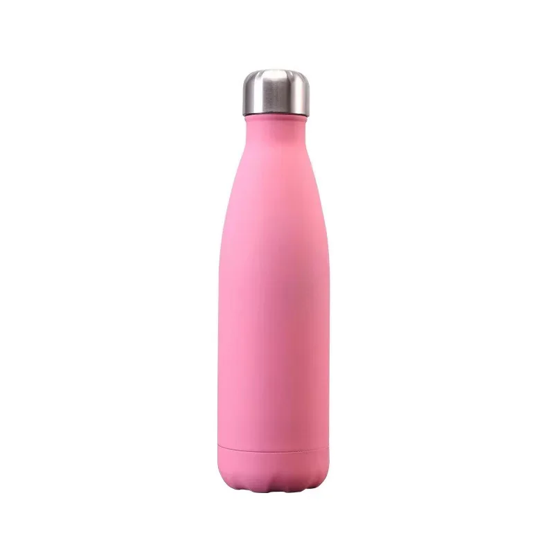 Pink Дропшиппинг термос бутылка для воды с двойными стенками Изолированная вакуумная колба из нержавеющей стали чашка Спортивная посуда для напитков, бутылки для воды - Цвет: Pink