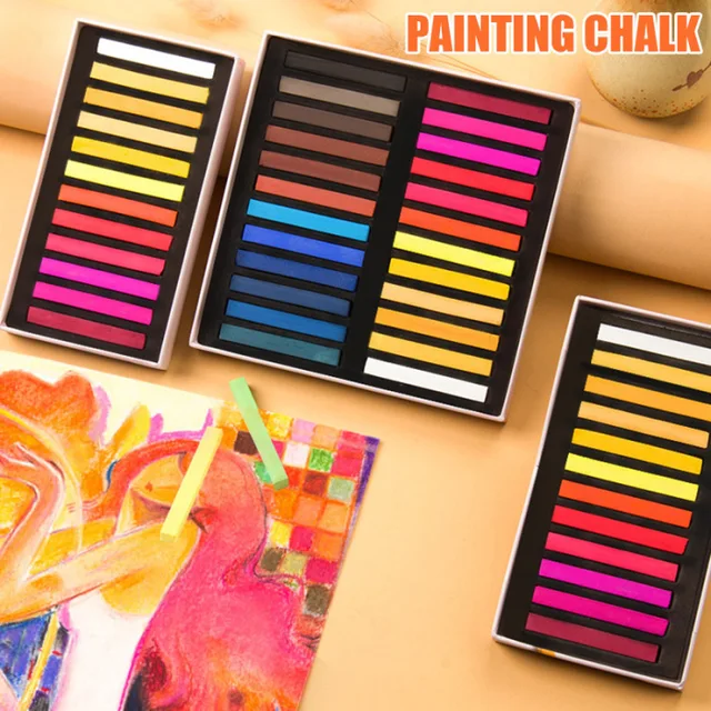 Soft Pastel Set Square Pastels Chalks Square Artist Pastel Set Box of  12/24/36/48 Assorted Colors SP99 - AliExpress