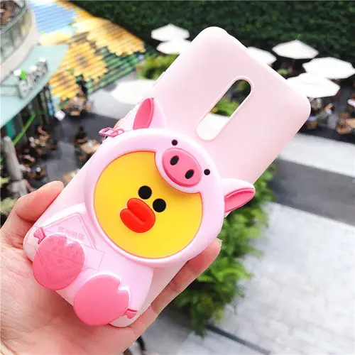 no strap Милый 3D чехол с рисунком для Apple Iphone X, XR, XS, Max, чехол для Iphone 5 5S se, 6, 6 S, 7, 8 Plus, мягкий силиконовый чехол с милым животным принтом - Цвет: no strap