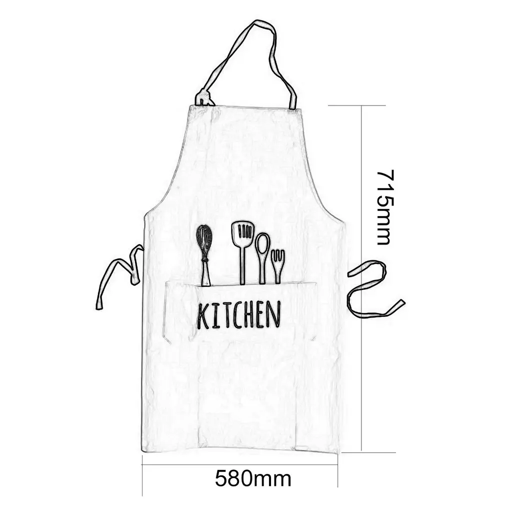 Comfortable Full Cotton Grill Apron Women Men Commercial Restaurant Barbecue Home Dining Room Cooking Halterneck Aprons
