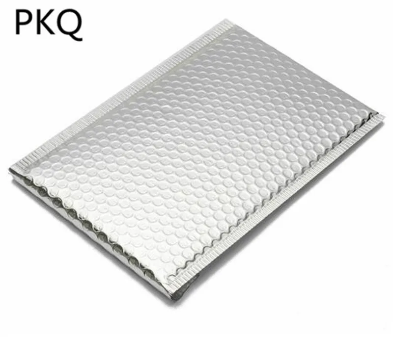 20pcs Creative New Shipping Pouch With Bubble Silver Aluminum Foil Padded Mailers Envelopes Gift Bag Bubble Mailing Envelope Bag