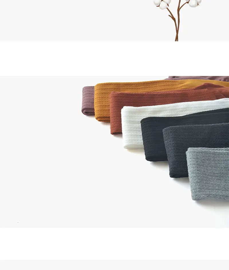 Korean-style Base-Solid Color plus Velvet Panty-hose for Kids Candy-Colored Linen Flower Color Knit A GIRL'S Leggings Socks