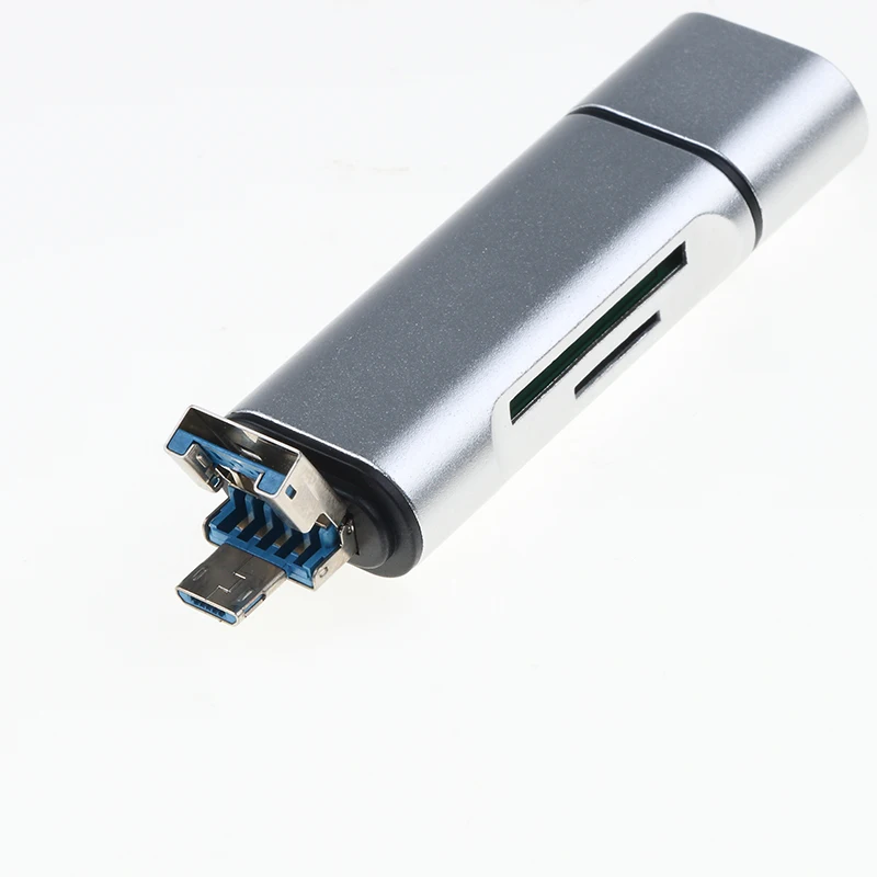 KEBIDU type C OTG кардридер USB-A-Micro type-C устройство для чтения карт памяти USB 2,0 адаптер Компьютерные принадлежности Поддержка SD TF OTG