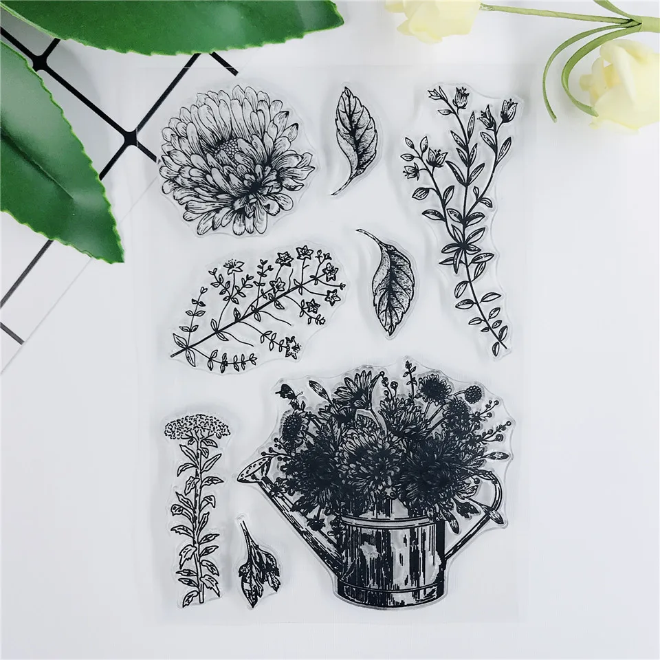 11*16 завод цветок прозрачные штампы пуля журнал печать для скрапбукинга резиновый