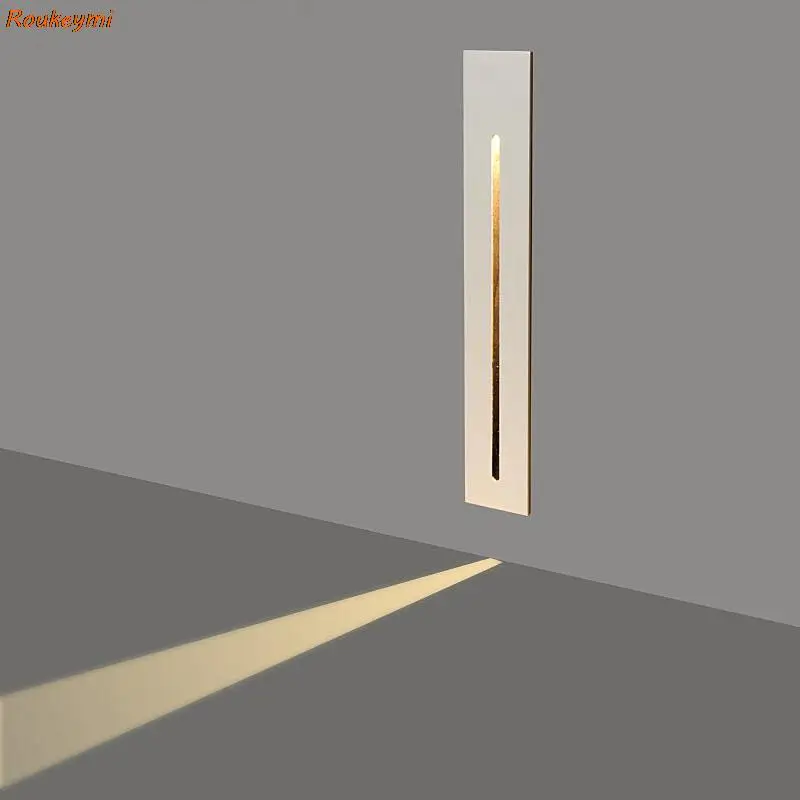 3W Ressessed Led Stair waterproof IP65 AC85-265V indoor corner step stairway hallyway staircase lamp sensor lamp