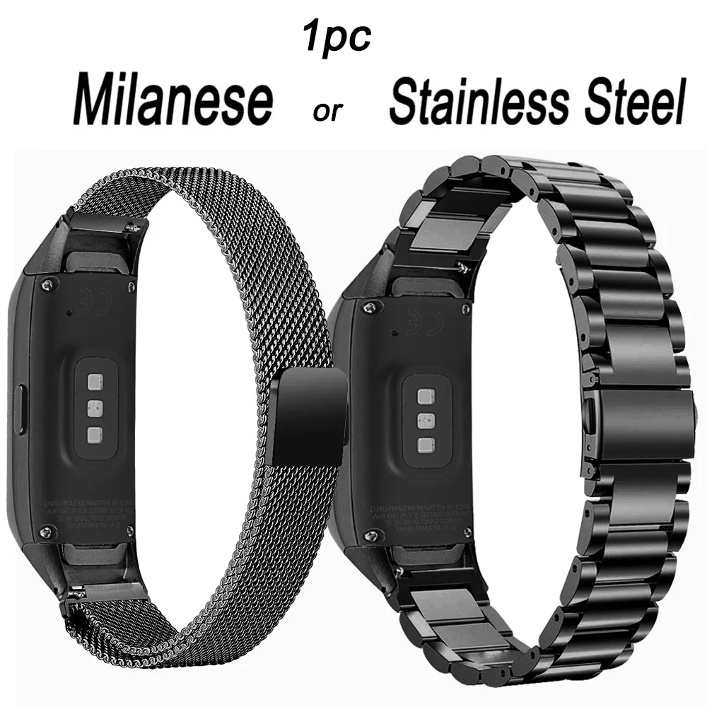 Ремешок из нержавеющей стали для samsung Galaxy Fit SM-R370 Миланский Браслет сменный браслет наручных часов металлический браслет+ металлическая рамка