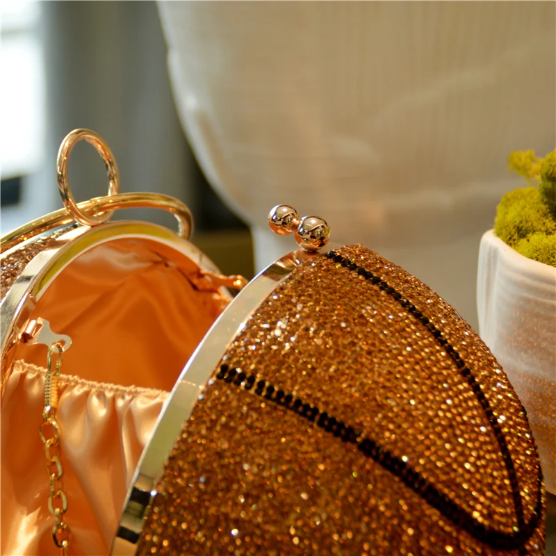 Bedazzled Crystal Basketball Handbag Purse 