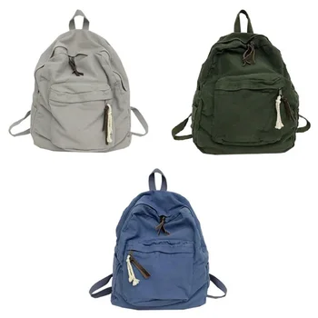 

Vintage Washed Canvas Backpack Harajuku Couple Backpack College Student Outdoor Travel Bag