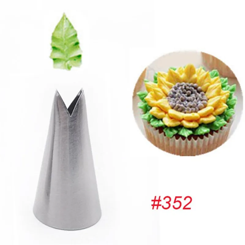 352 # folha bicos de confeitaria dicas de tubulação ferramenta de pastelaria aço inoxidável creme cupcake bolo decoração moldes de cozimento
