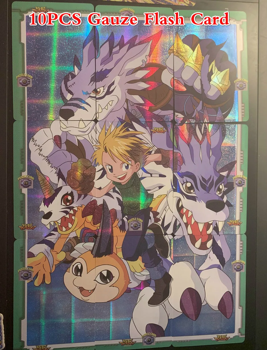 10 шт./компл. Reissue Digimon monster 9 в 1 Игрушки Хобби Коллекционные игрушки коллекция аниме-открытки - Цвет: sha bu