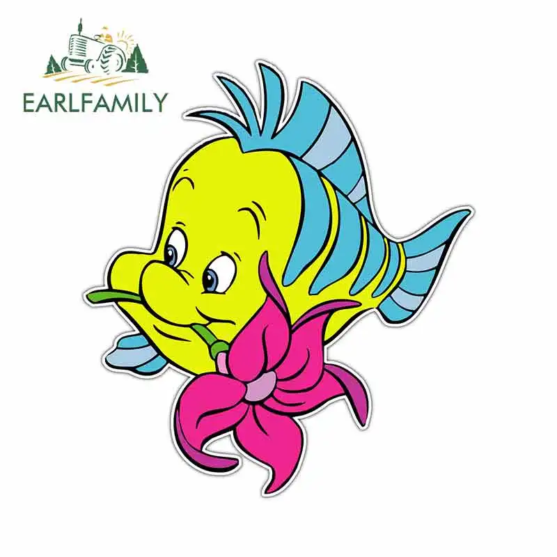 EARLFAMILY 13 см x 11 6 камбала с рисунком маленькая русалочка Детская виниловые наклейки