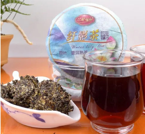 Классические качественные ботинки в виде листка лотоса пуэр чай Чай; 100g для похудения приготовленный Пу эр Чай потери веса и поддержания спелый тонкий пуэр чай Чай