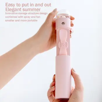 

Portable Water Spray Mist Fan Electric USB Handheld Mini Humidifier Cooling Air Fan For Outdoor Conditioner I2S2