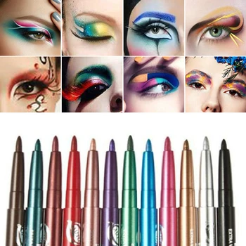 

12pcs/set Long-lasting Eye Liner Pencil Waterproof Pigment Green Brown Black Eyeiner Pen Women Fashion Color Eye Makeup Cosmetic