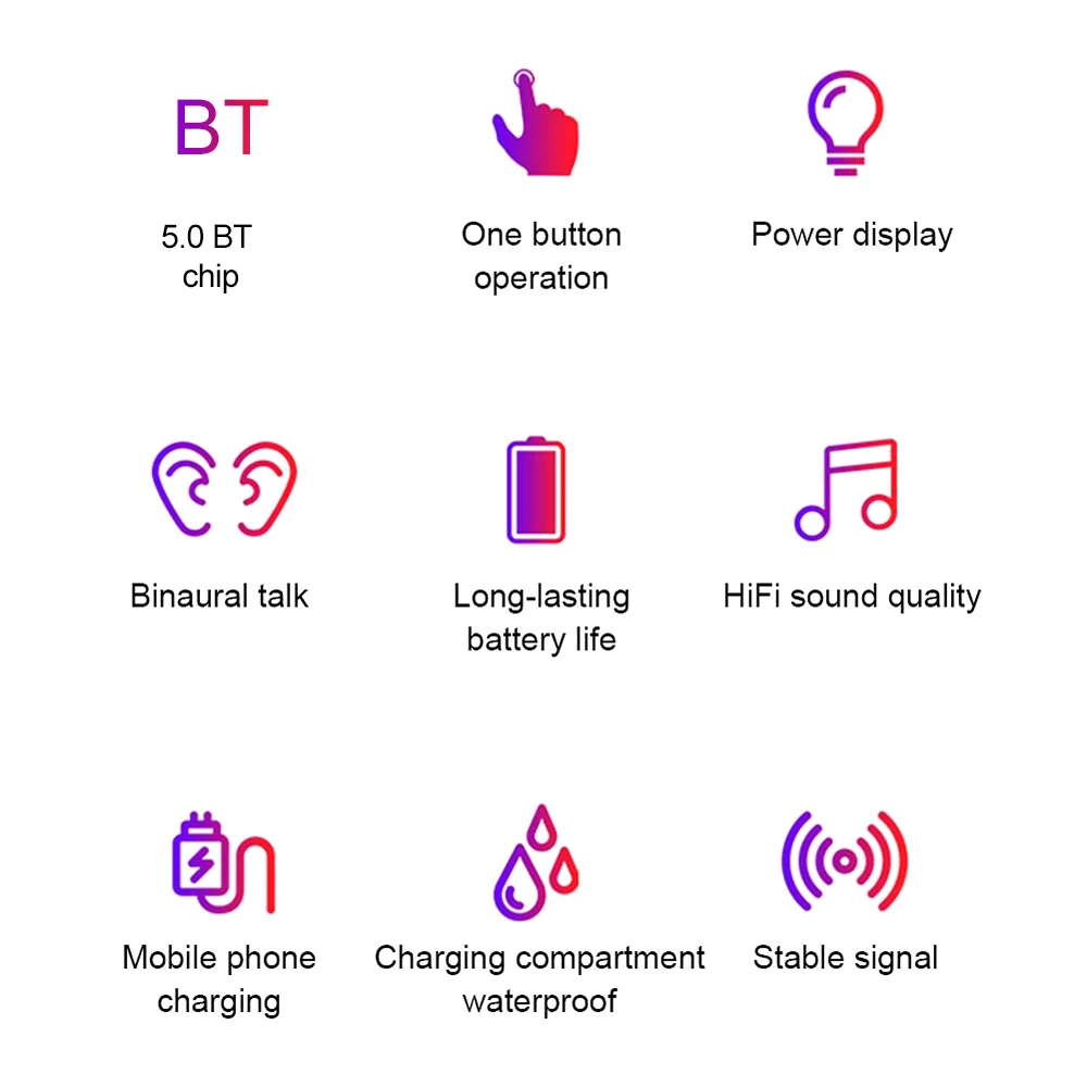 V10 TWS Bluetooth наушники с микрофоном светодиодный дисплей беспроводные Bluetooth наушники водонепроницаемые шумоподавляющие наушники