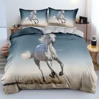 Horses Printed Duvet Cover Set Twin Full Queen King Bedding Comforter Bedspread Soft Quilt Cover Pillowcase Animals Home Textile 3