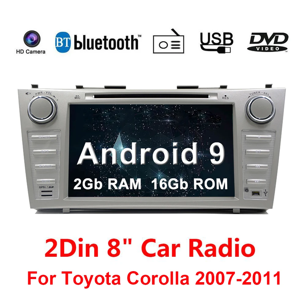 " Android 9,1 автомобильный dvd-плеер радио 2 Din Авторадио для Toyota Camry 2007 2008 2009 2010 2011 Стерео gps навигация