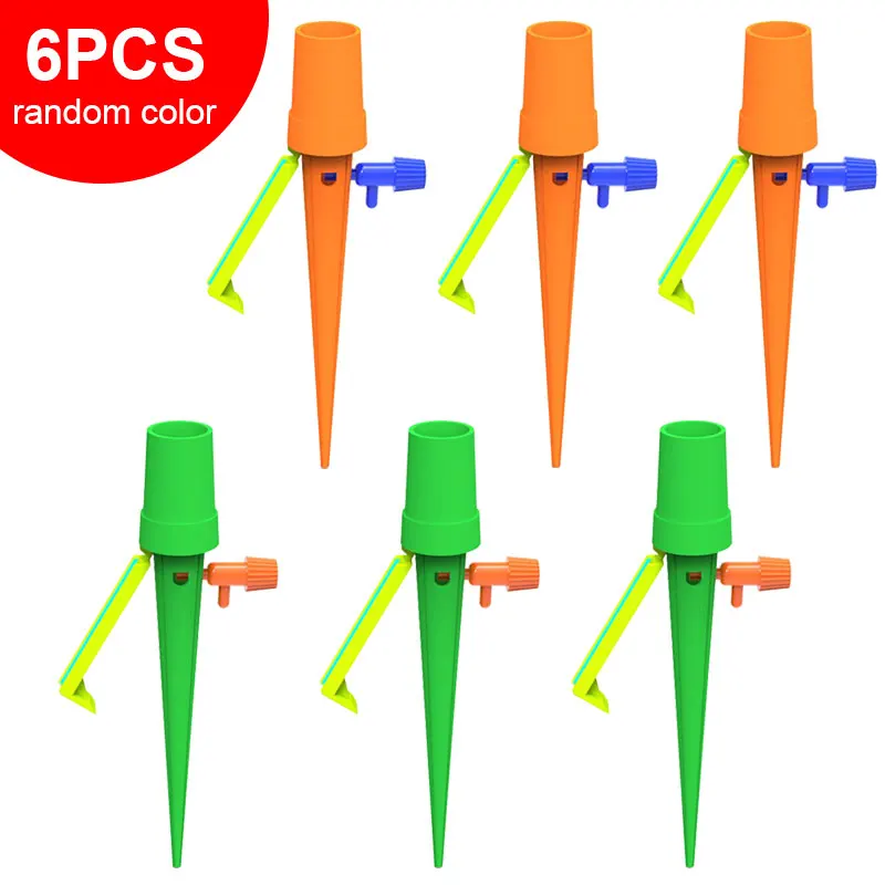 6PCS Random Color Автоматический полив Оросительная Система садовое растение цветок капельный полив для полива бытовой воды бутылка капельного орошения инструмент - Цвет: 6PCS Random Color