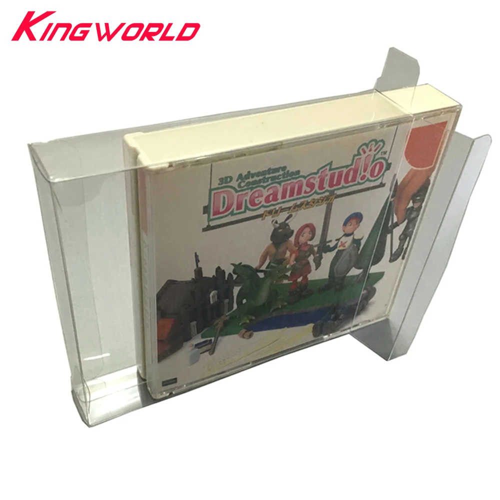 100 шт. прозрачная коробка для сбора дисплея PS1 игровой карты Sega Dreamcast DC SS 3CD 4CD