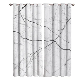 

Natural Texture Master Marbling Pattern Biackout Window Curtains Living Room Curtain Kitchen Blackout Curtains
