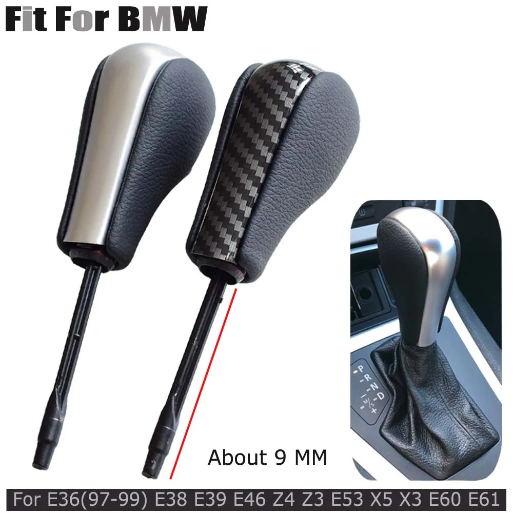 

Automatic Car Gear Shift Knob For BMW E36(97-99) E38 E39 E46 Z4 Z3 E53 X5 X3 E60 E61 ABS Carbon fiber Stick Lever Knob Shifter