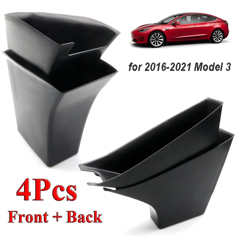 Car Accessories for Tesla Model 3 2016-2021 Auto Door Side Armrest Box Storage Handle Tray Organizer Container Hidden Holder Box