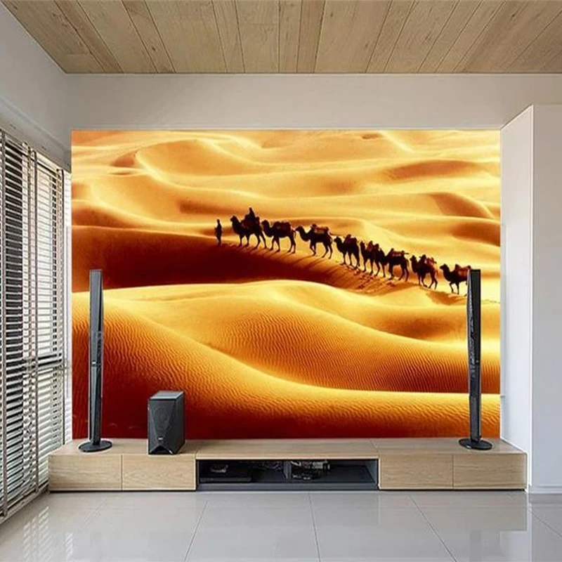 Custom-3D-Photo-Mural-Wallpaper-Walking-On-the-Desert-Camel-Wall-Paper-High-Quality-Home-Decor (3)