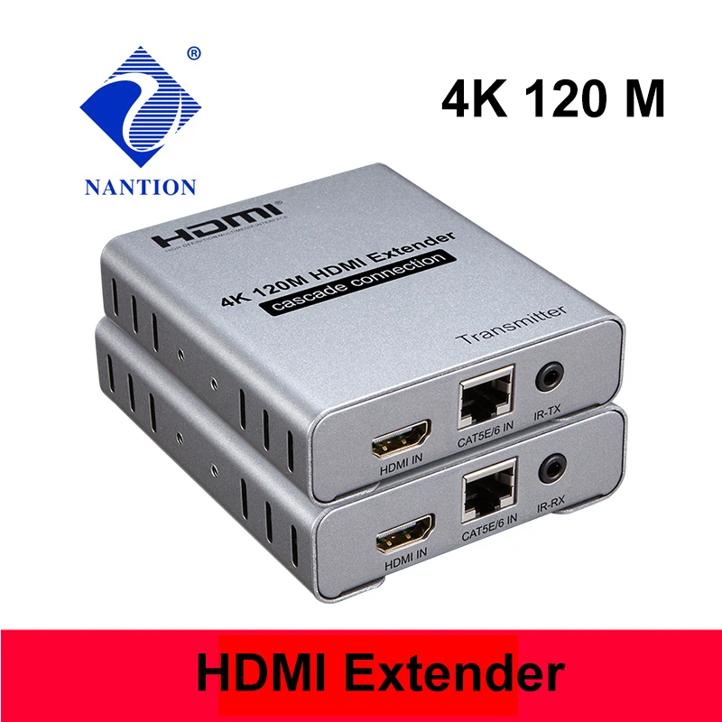 4K HDMI Extender Via Cat5e CAT6 Cable 120M HDMI Cascade