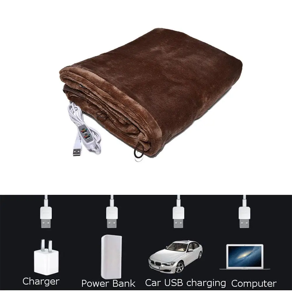 

Office Home Electric Warming Heating Blanket Pad Shoulder Neck Heating Shawl USB Soft 5V 2A Ourdoor Soft Heated Shawl