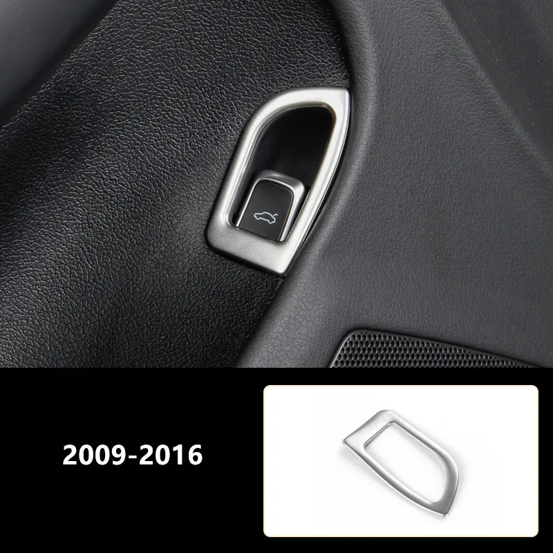 Вентиляционные отверстия из нержавеющей стали, кнопка переменного тока, рамка, крышка для Audi A4 B8 2009-16, внутренний держатель для стакана воды, отделка дверных ручек, полоски - Название цвета: Trunk button