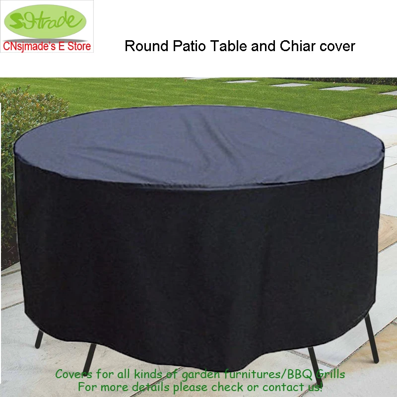 

Medium round Wooden chair and table SET cover,D184x98 cm,water-proofed cover for outdoor furniture set Free shipping