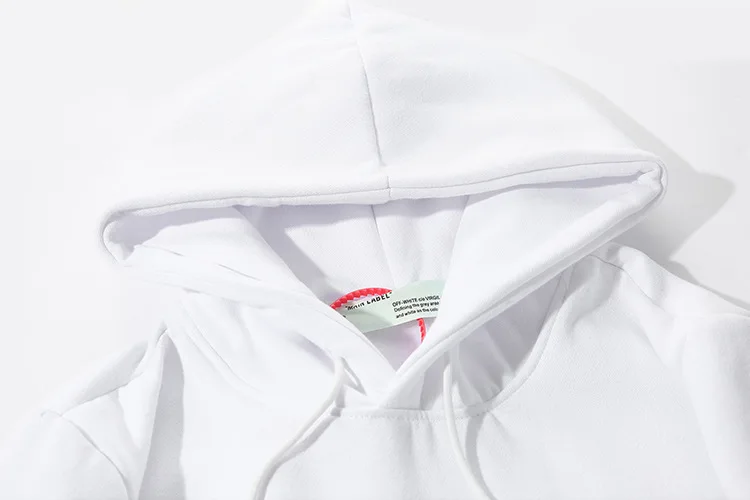 19ss OFF-WHITE C/O Arrow Men Women fleece fashion Cotton sports autumn winter print Sweatshirt streetwear Loose hoodie jacket