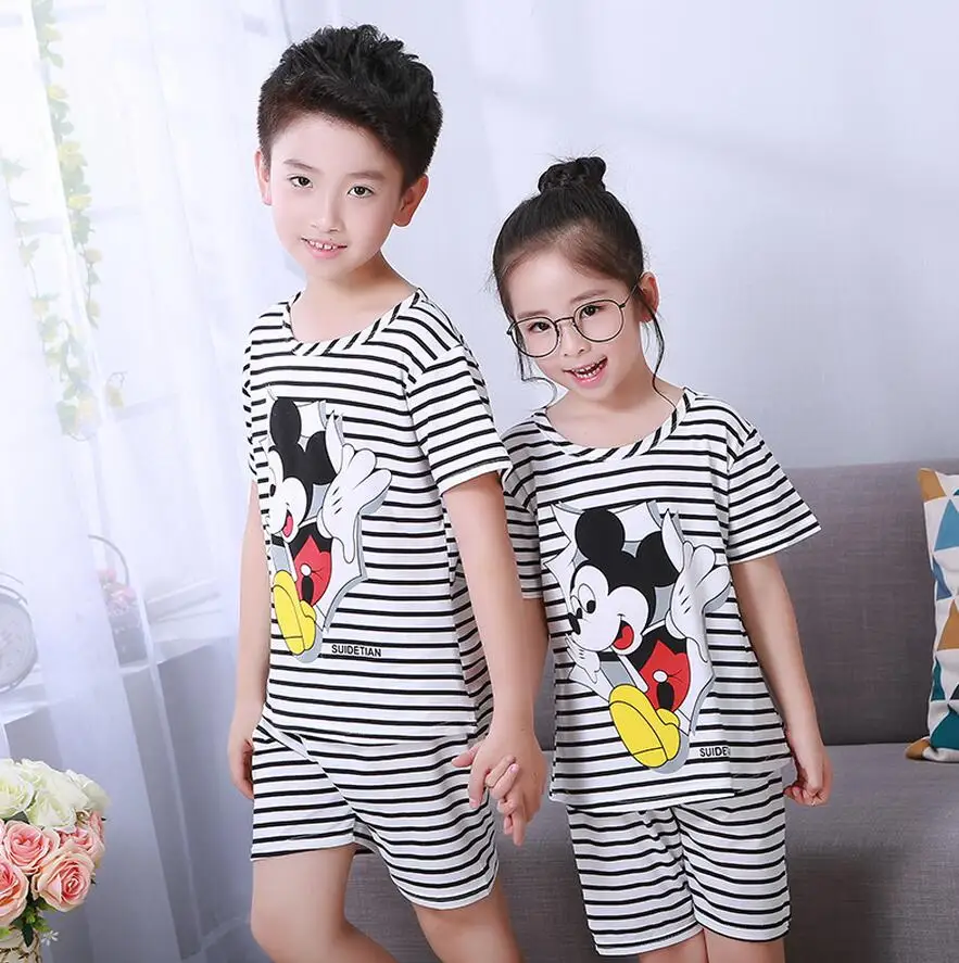 Пижамы для девочек; Детские новые продукты, детская одежда для сна для мальчика, с коротким рукавом детская одежда для сна, пижамы летняя домашняя одежда для девочек - Цвет: style 21