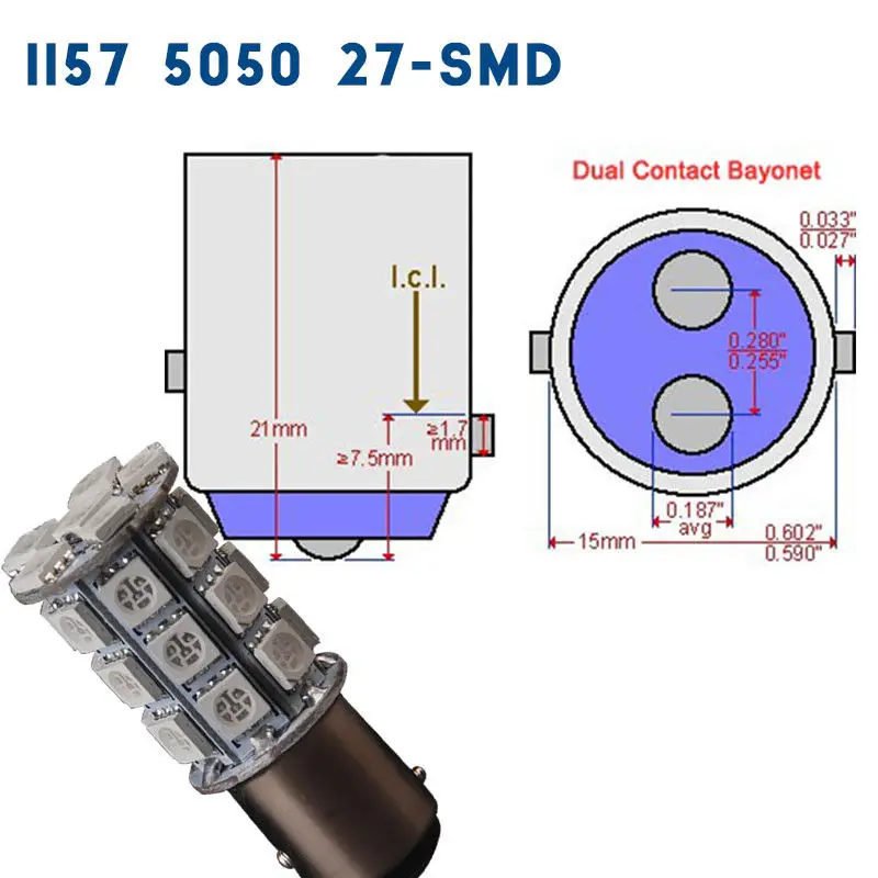 

2pcs Yellow 1157-5050-27SMD LED Car Tail Lights Brake Lights Parking Lights Long lifespan durable to use