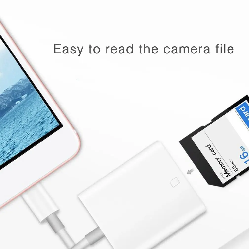 OTG кардридер для Lightning/SD/TF смарт-камера карта адаптер для считывателей для IOS iPhone iPod Apple карты памяти не нужно приложение