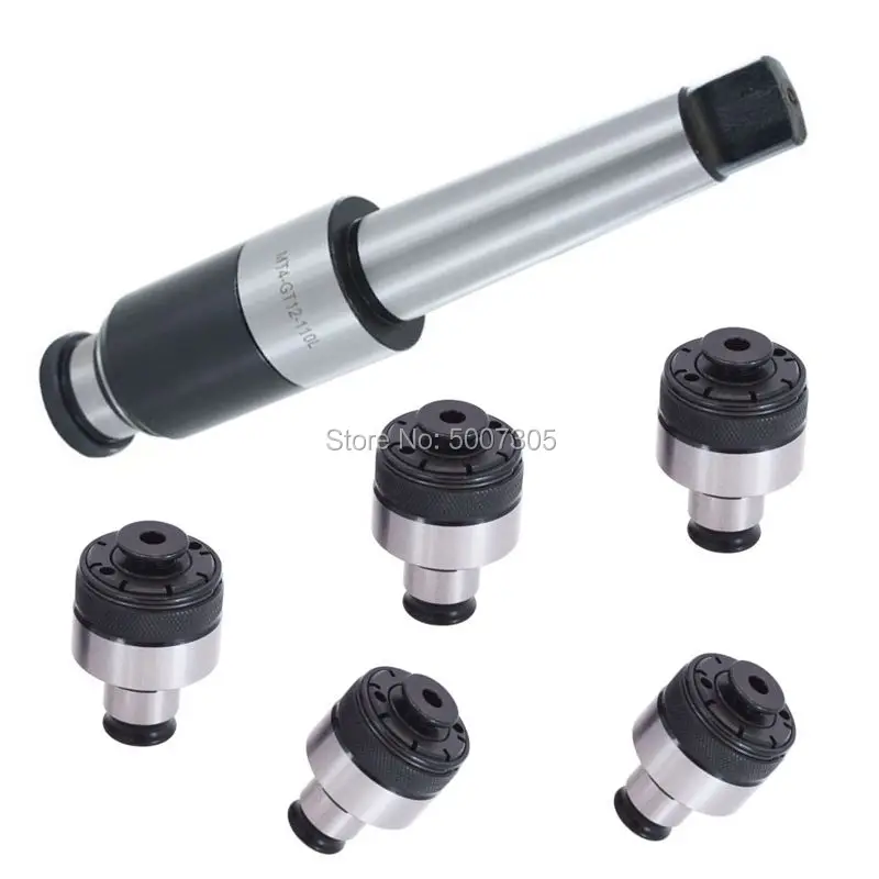

1set MT4 GT12 110L tapping tool holder floating expandable tapping chuck+5pcs collet M4-M12 for CNC mill lathe cutter