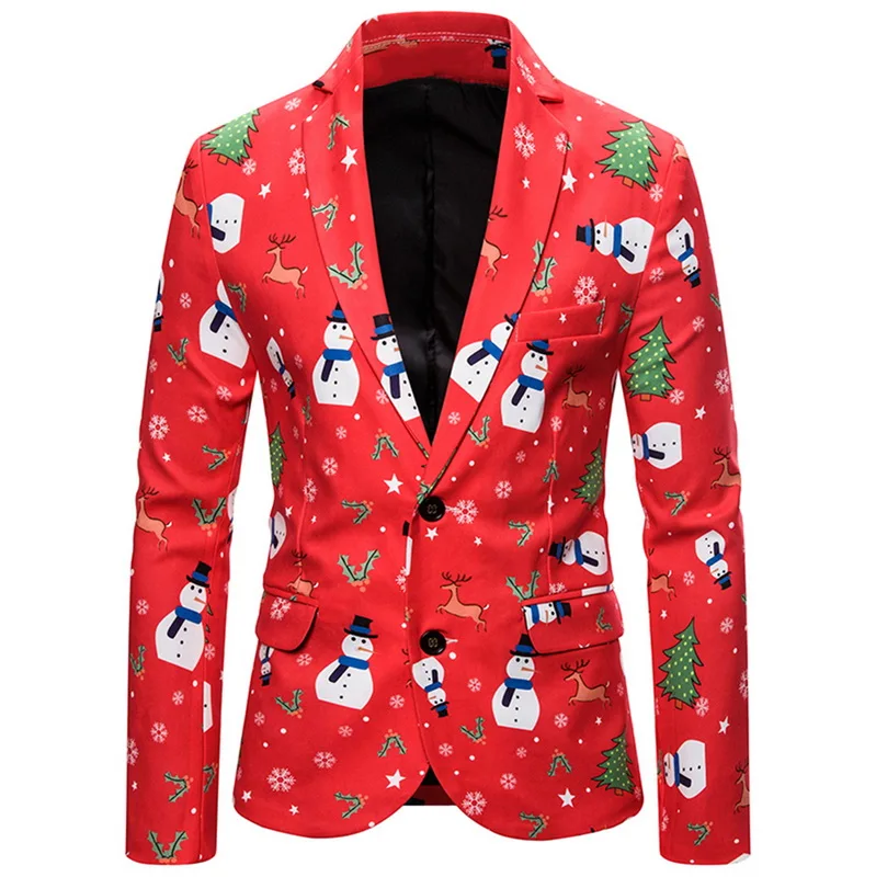 WENYUJH, новинка, Рождественский костюм для мужчин, приталенное модное пальто, костюмы для выпускного вечера с курткой, Мужские новогодние куртки, пальто, мужской блейзер